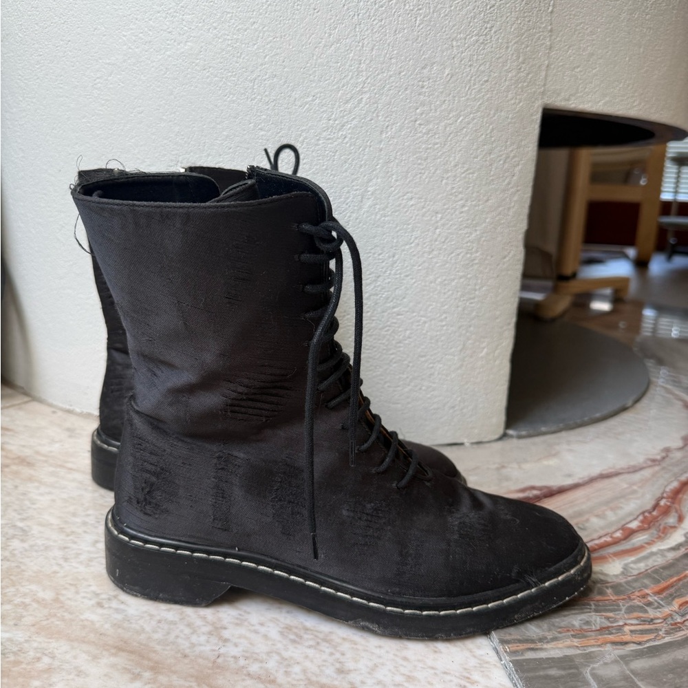 The Row silk greyish blue Ankle Boots - Picture 2 of 4